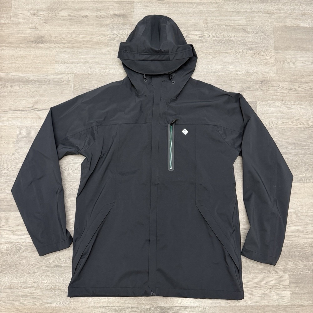 Roark Savage Jacket Mens Large Black Waterproof Hooded Rain Shell Revivalist - Picture 2 of 14